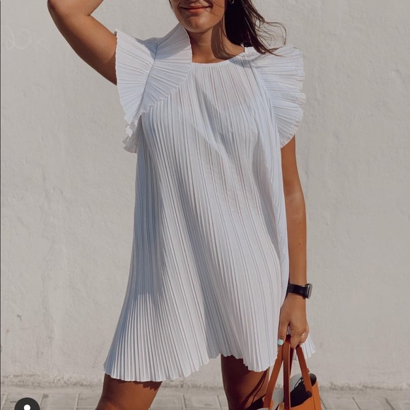 Zara pleated dress bloggers favorite - Picture 6 of 13